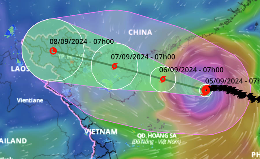 A map with a weather forecastDescription automatically generated with medium confidence